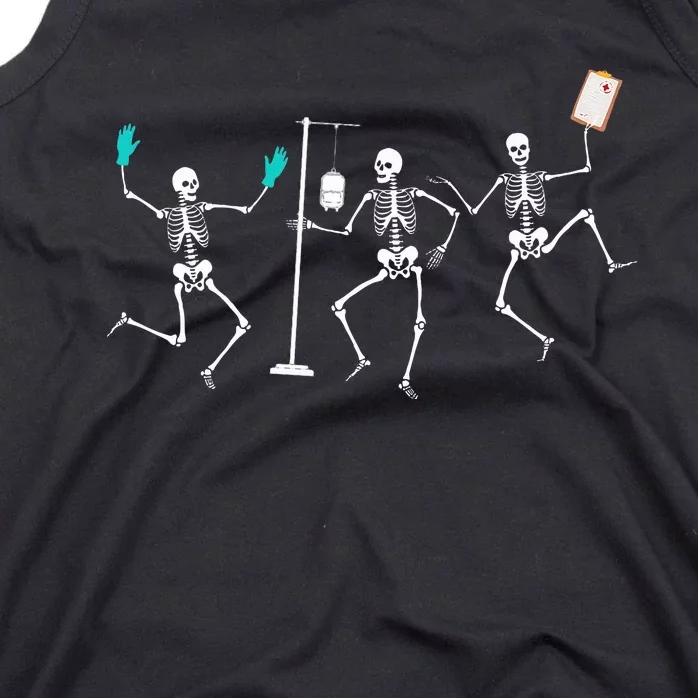 Funny Nurse Skeleton Halloween Healthcare Tank Top