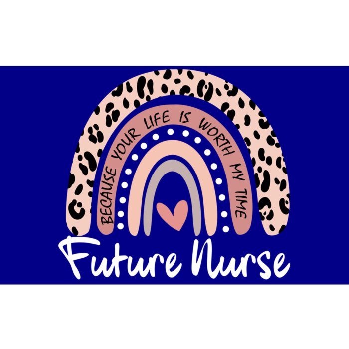 Future Nurse Student Rainbow Leopard Print Nursing School Gift Bumper Sticker