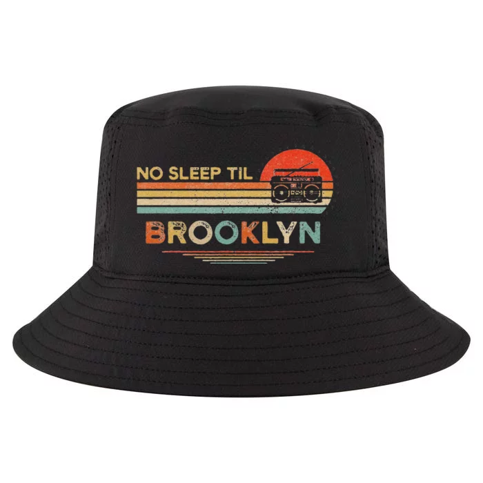 Funny No Sleep Til Brooklyn Old School Portable Stereo Retro Cool Comfort Performance Bucket Hat