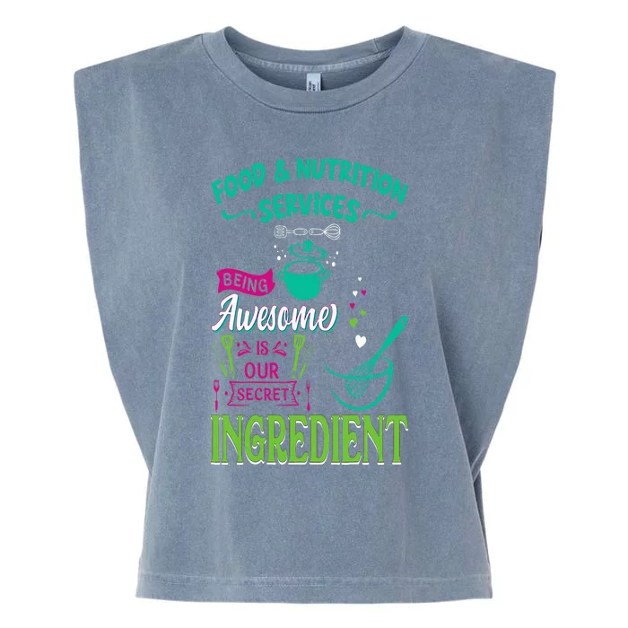 Food & Nutrition Services Being Awesome Lunch Lady Garment-Dyed Women's Muscle Tee