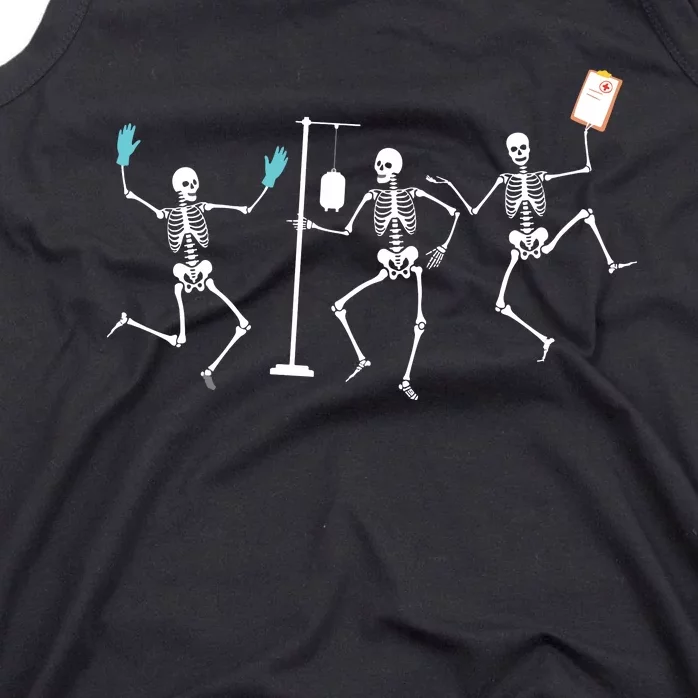 Funny Nurse Skeleton Halloween Healthcare Crew Skeleton Tank Top