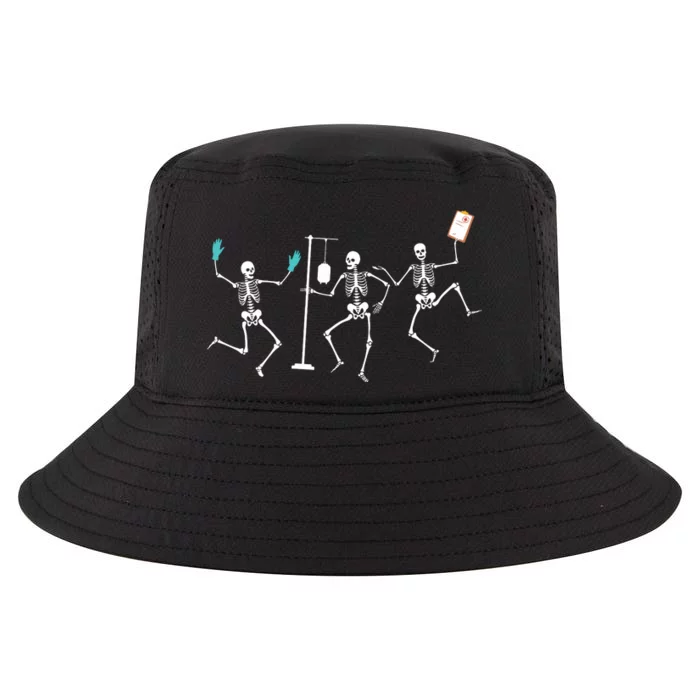 Funny Nurse Skeleton Halloween Healthcare Crew Skeleton Cool Comfort Performance Bucket Hat