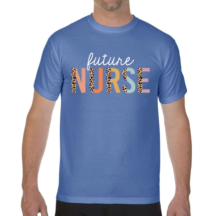 Future Nurse Student Leopard Print Nursing School Cute Gift Comfort Colors T-Shirt