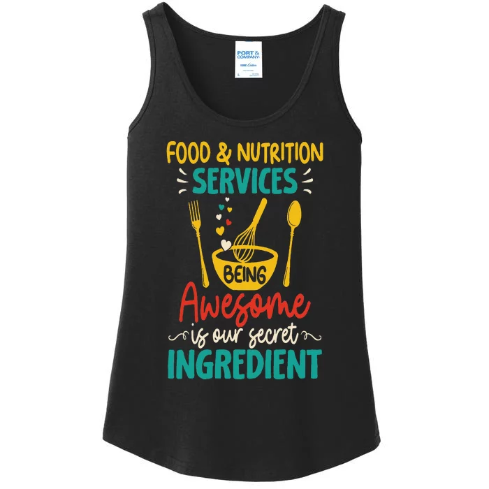 Food Nutrition Services Being Awesome Ingredient Lunch Lady Ladies Essential Tank