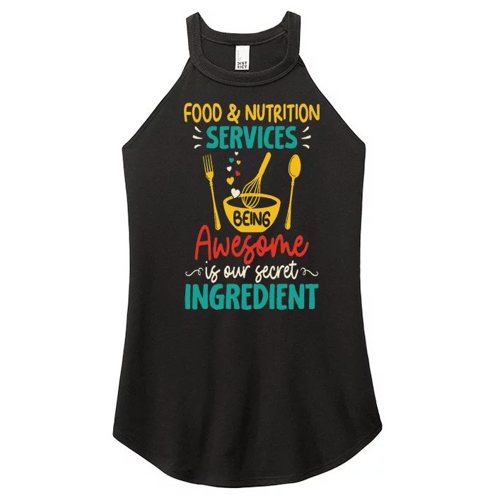 Food Nutrition Services Being Awesome Ingredient Lunch Lady Women’s Perfect Tri Rocker Tank