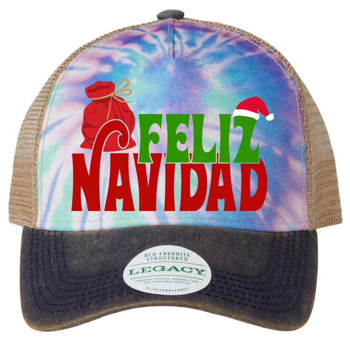 Feliz Navidad Spanish Christmas Legacy Tie Dye Trucker Hat