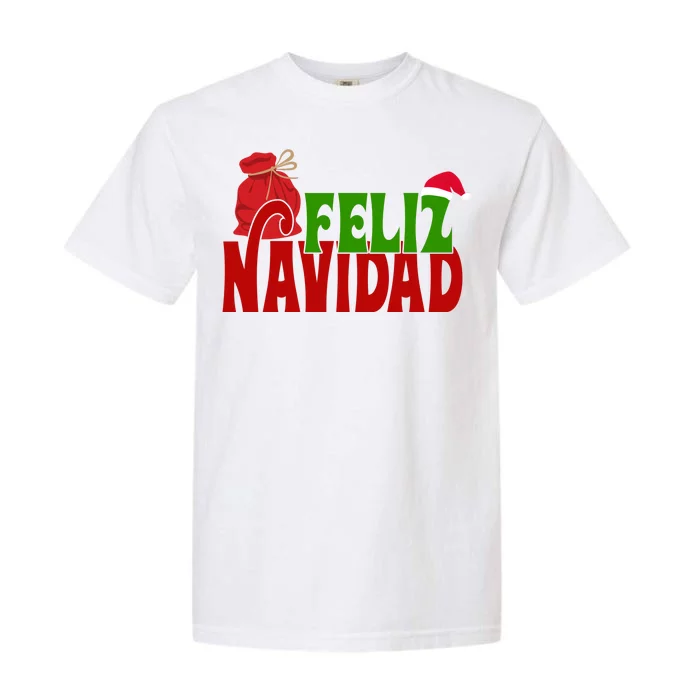 Feliz Navidad Spanish Christmas Garment-Dyed Heavyweight T-Shirt