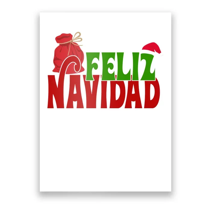 Feliz Navidad Spanish Christmas Poster