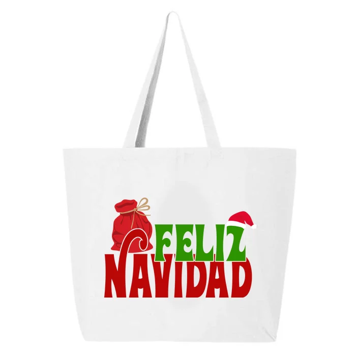 Feliz Navidad Spanish Christmas 25L Jumbo Tote