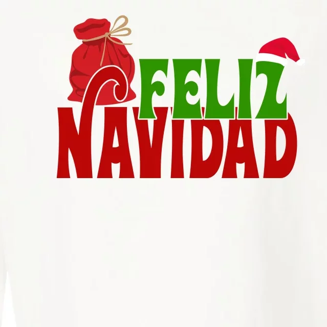 Feliz Navidad Spanish Christmas Cropped Pullover Crew