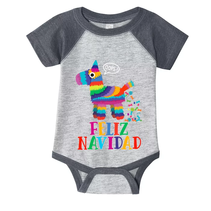 Feliz Navidad Spanish Christmas Funny Mexican Pinata Infant Baby Jersey Bodysuit