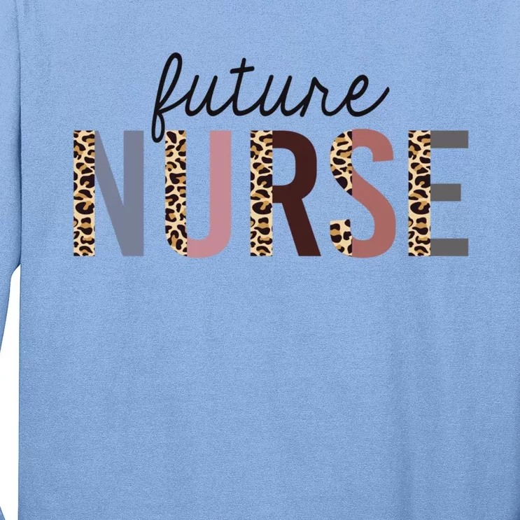 Future Nurse Student Leopard Print Nursing School Meaningful Gift Long Sleeve Shirt