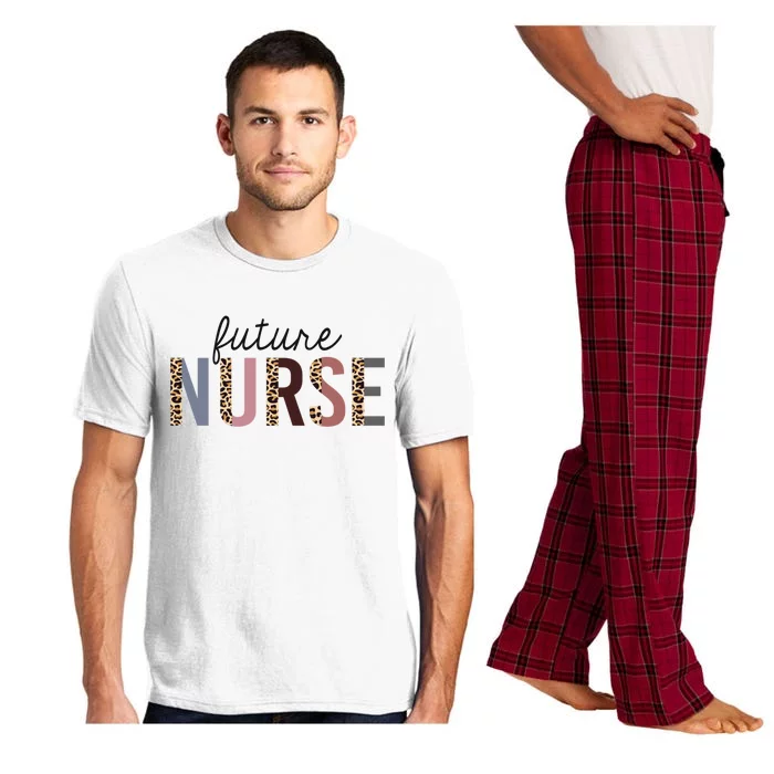 Future Nurse Student Leopard Print Nursing School Meaningful Gift Pajama Set