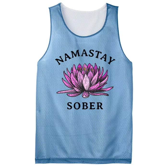 Funny Namastay Sober Na Aa 12 Step Recovery Funny Gift Mesh Reversible Basketball Jersey Tank