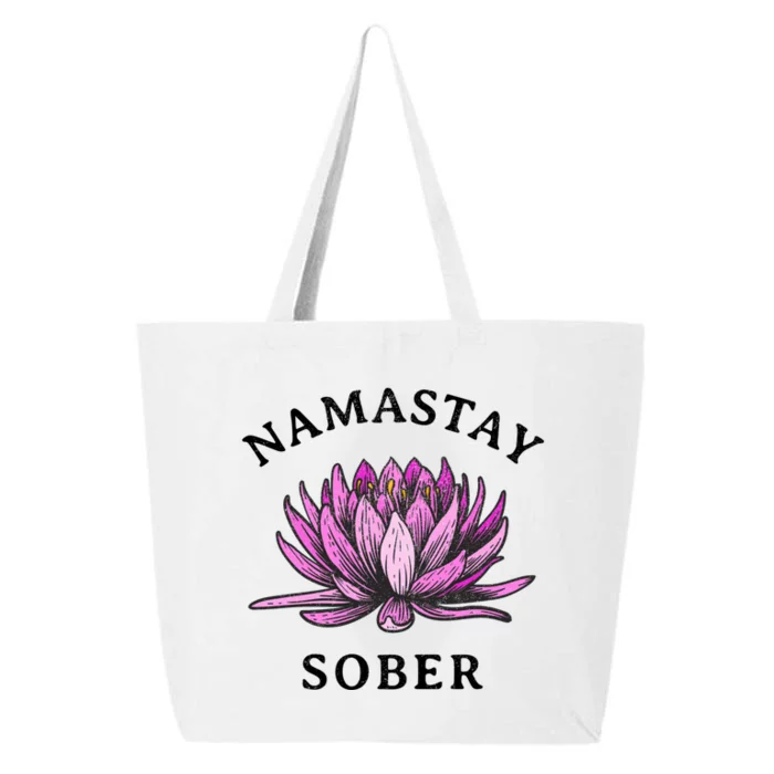 Funny Namastay Sober Na Aa 12 Step Recovery Funny Gift 25L Jumbo Tote