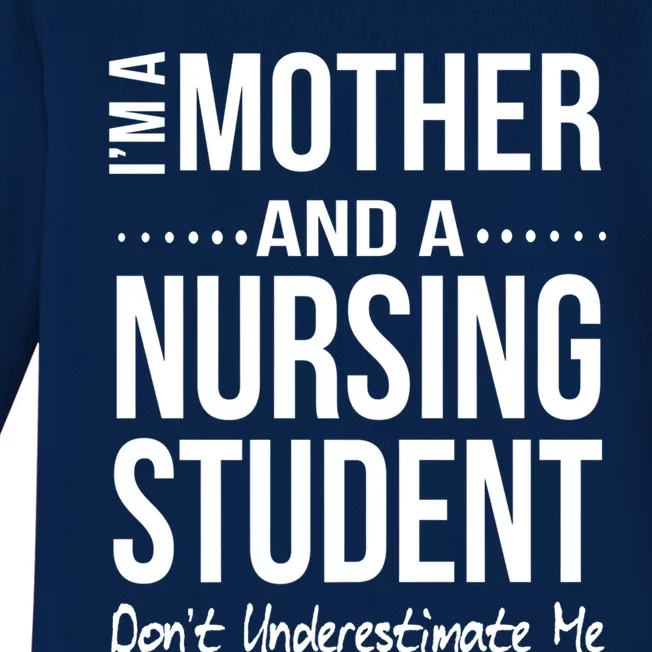 Funny Nursing Student Mom Nursing School Future Nurse Gift Baby Long Sleeve Bodysuit