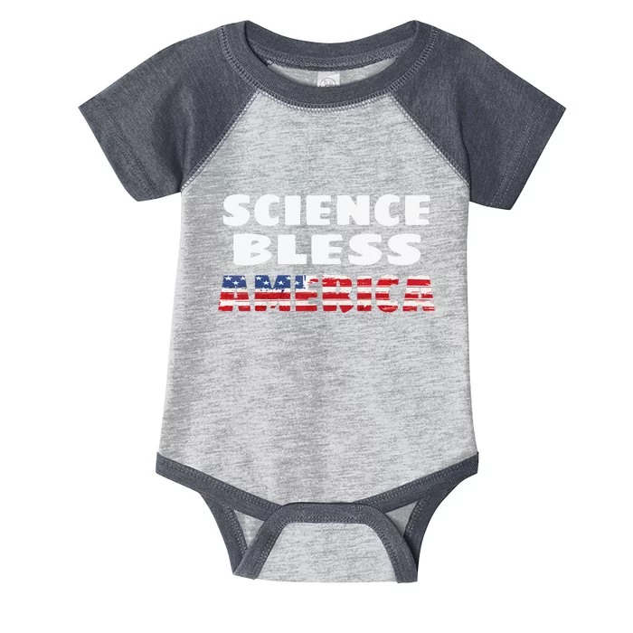 Funny Novelty Scientist Bless America Infant Baby Jersey Bodysuit