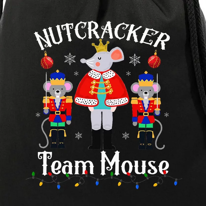 Funny Nutcracker Soldier Toy Christmas Dance Team Mouse Drawstring Bag