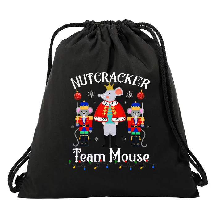 Funny Nutcracker Soldier Toy Christmas Dance Team Mouse Drawstring Bag