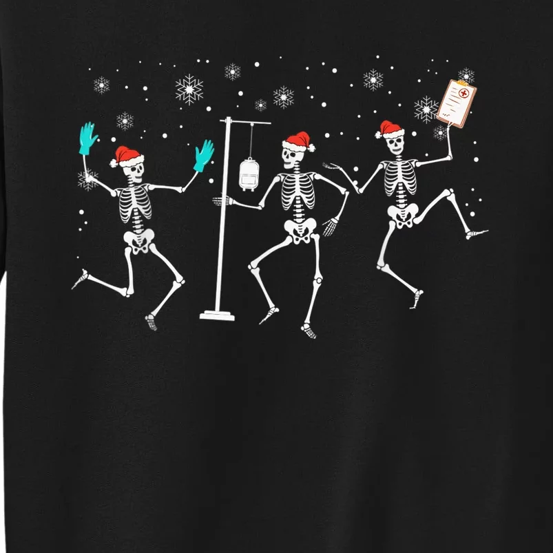 Funny Nurse Skeleton Christmas healthcare Crew Santa Sweatshirt