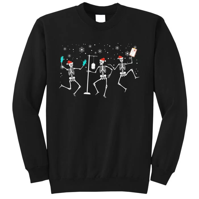 Funny Nurse Skeleton Christmas healthcare Crew Santa Sweatshirt