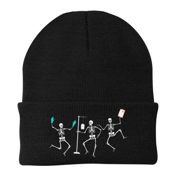 Funny Nurse Skeleton Halloween healthcare Crew Skeleton Knit Cap Winter Beanie