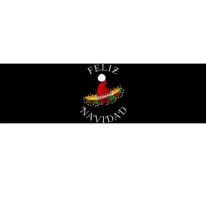 Feliz Navidad Santa Hat Sombrero Funny Christmas In Mexico Bumper Sticker