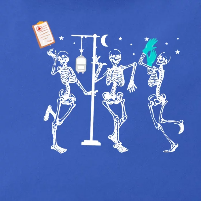 Funny Nurse Skeleton Halloween Healthcare Crew Skeleton Gift Zip Tote Bag