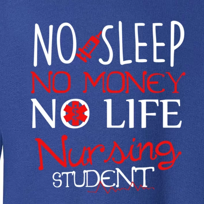 Funny No Sleep No Money No Life Nursing Student Rn Gift Toddler Sweatshirt