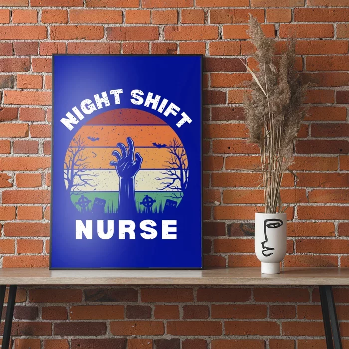 Funny Night Shift Nurse Spooky Halloween Rn Nurses Gift Poster