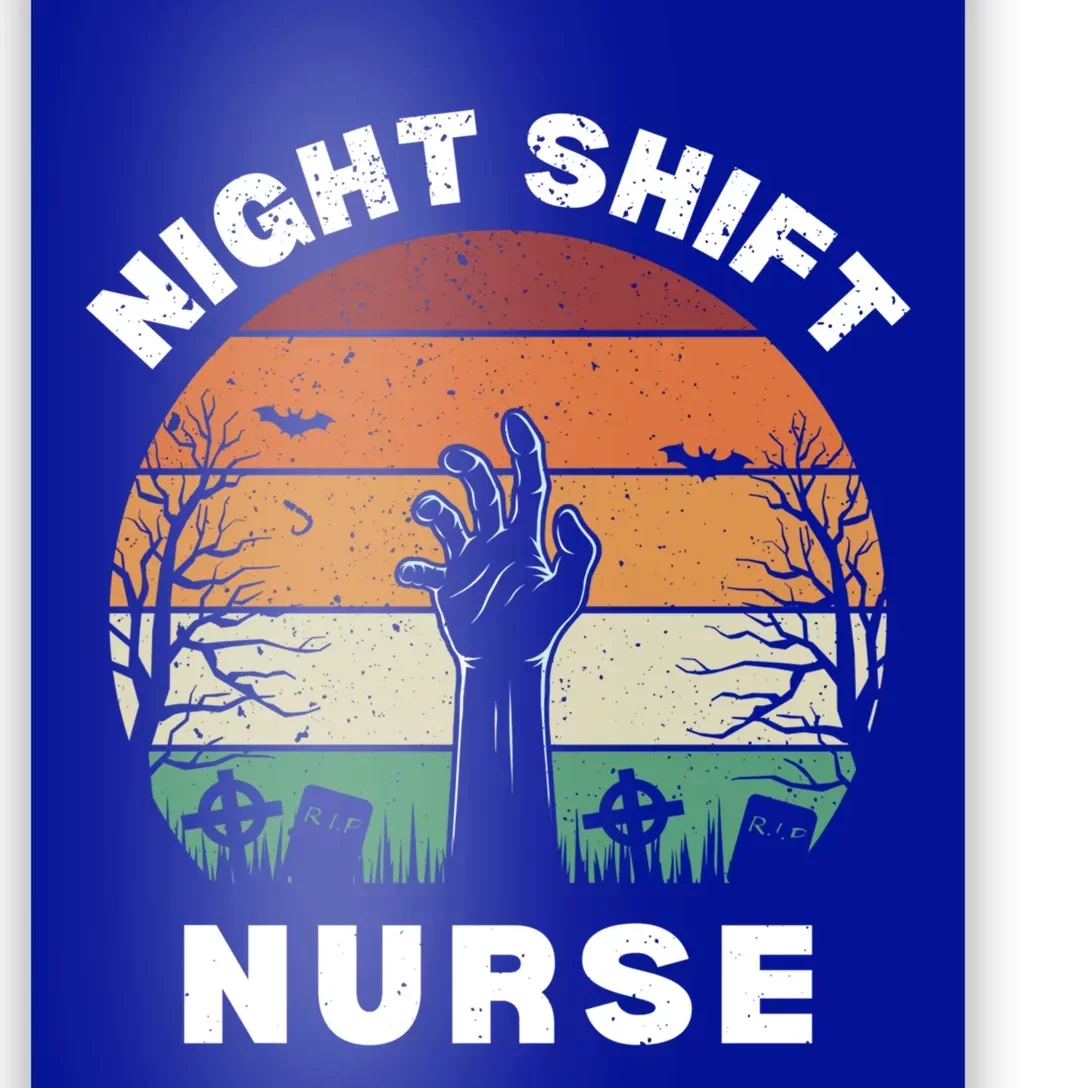 Funny Night Shift Nurse Spooky Halloween Rn Nurses Gift Poster