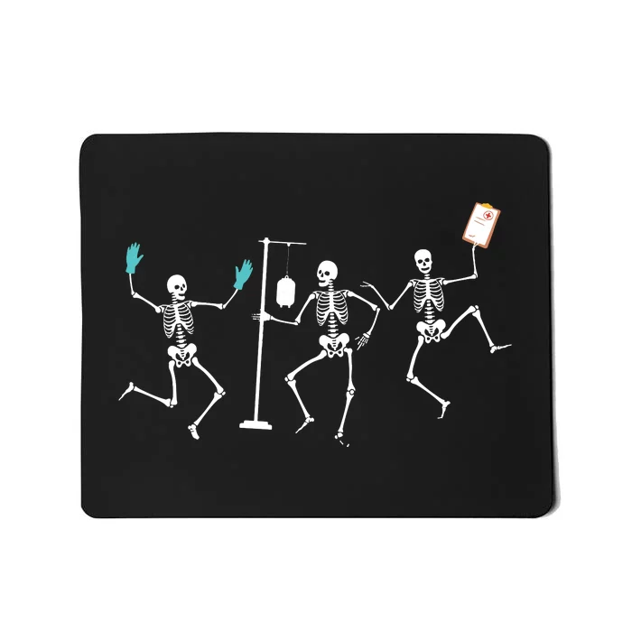 Funny Nurse Skeleton Halloween Healthcare Crew Skeleton Mousepad