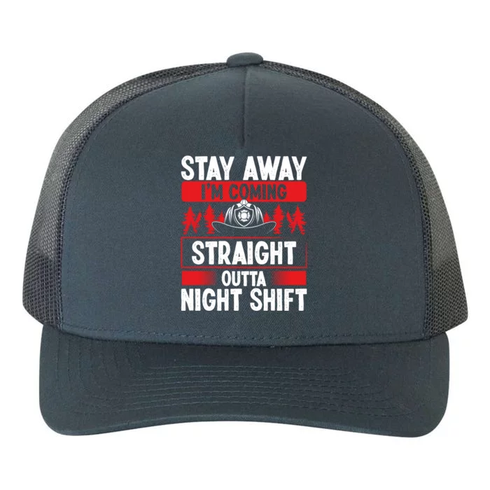 Funny Night Shift Fire Humor Overnight Firefighter Great Gift Yupoong Adult 5-Panel Trucker Hat