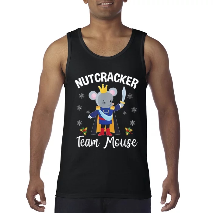 Funny Nutcracker Soldier Toy Christmas Dance Team Mouse Tank Top