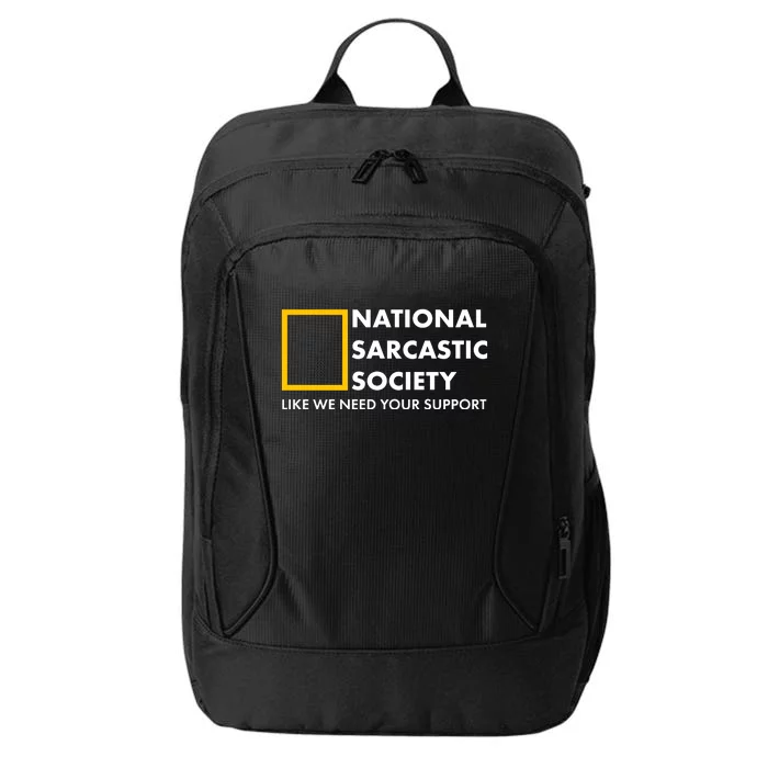 Funny National Sarcastic Society City Backpack