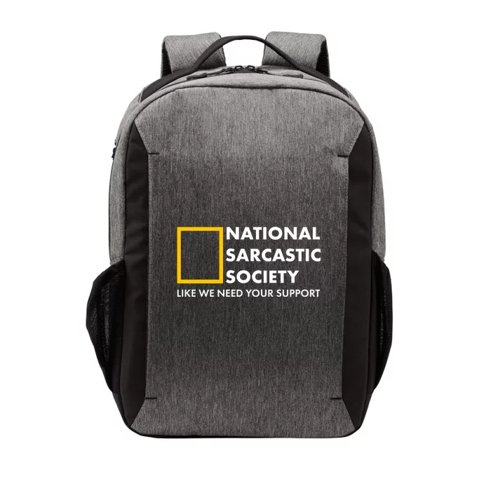 Funny National Sarcastic Society Vector Backpack