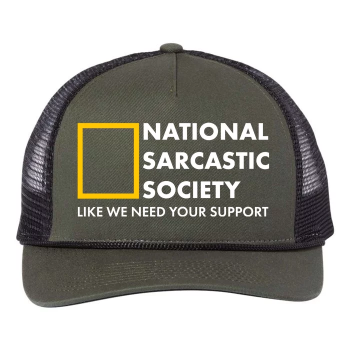 Funny National Sarcastic Society Retro Rope Trucker Hat Cap