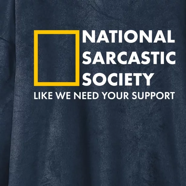 Funny National Sarcastic Society Hooded Wearable Blanket