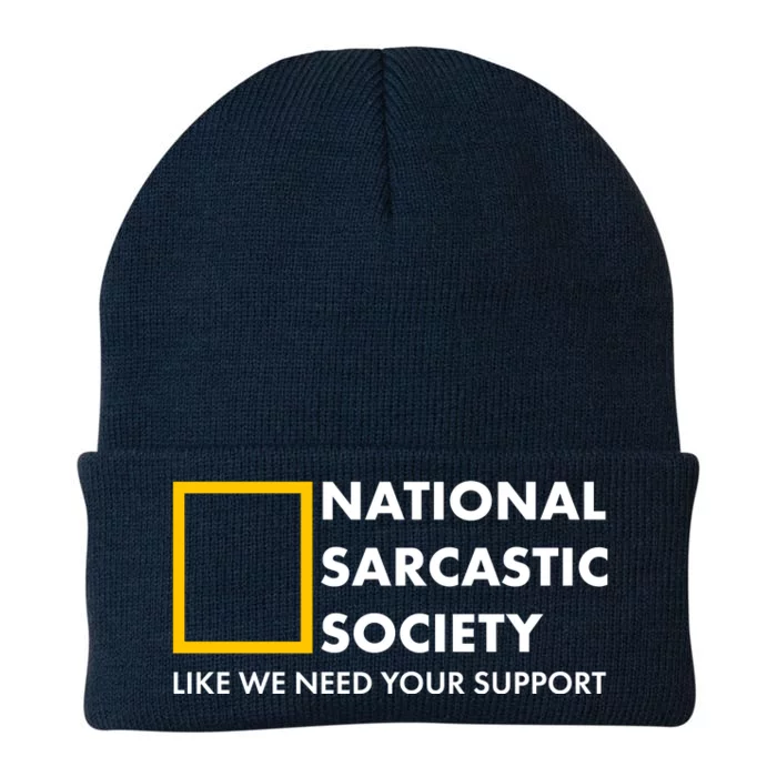 Funny National Sarcastic Society Knit Cap Winter Beanie