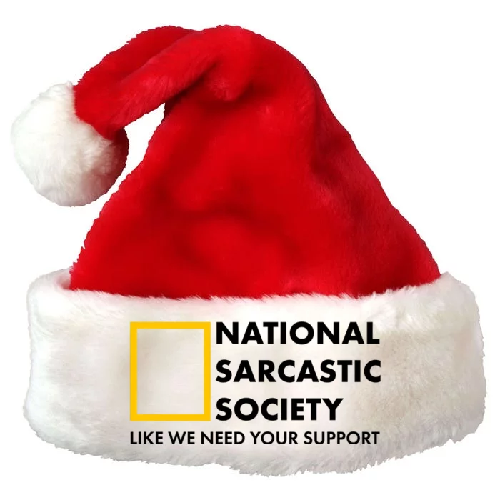 Funny National Sarcastic Society Premium Christmas Santa Hat