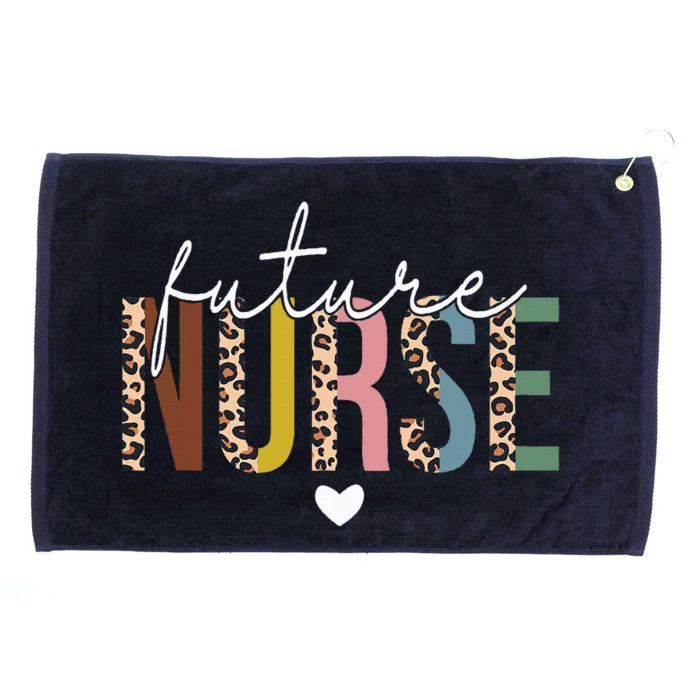 Future Nurse Student Leopard Print Nursing School Grommeted Golf Towel