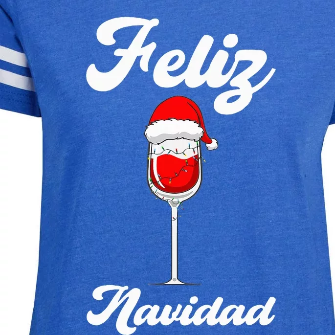 Feliz Navidad Spanish Christmas Enza Ladies Jersey Football T-Shirt