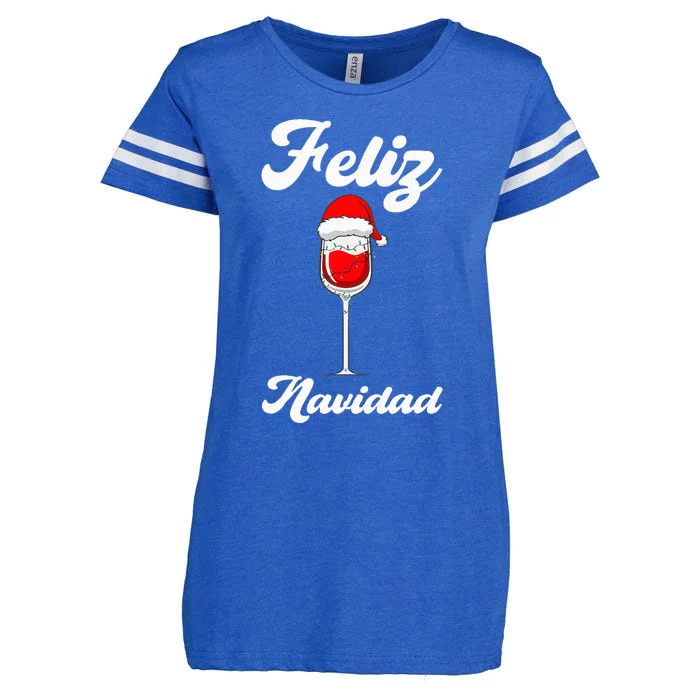 Feliz Navidad Spanish Christmas Enza Ladies Jersey Football T-Shirt