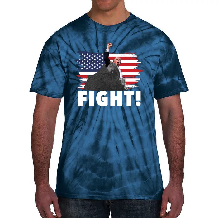 Fight Never Surrender Trump Rally Tie-Dye T-Shirt