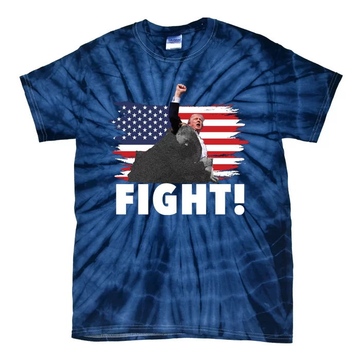 Fight Never Surrender Trump Rally Tie-Dye T-Shirt