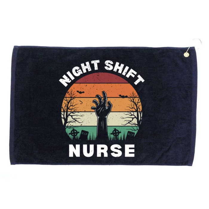 Funny Night Shift Nurse Spooky Halloween Rn Nurses Cute Gift Grommeted Golf Towel