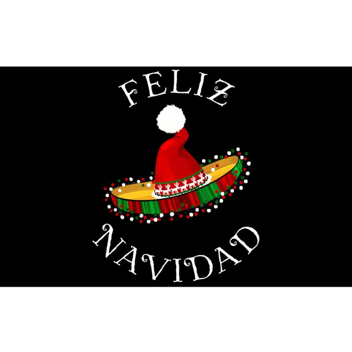 Feliz Navidad' Santa Hat Sombrero Funny Christmas in Mexico Bumper Sticker