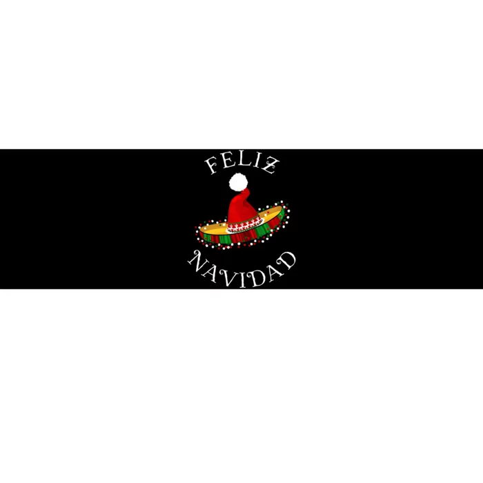 Feliz Navidad' Santa Hat Sombrero Funny Christmas in Mexico Bumper Sticker