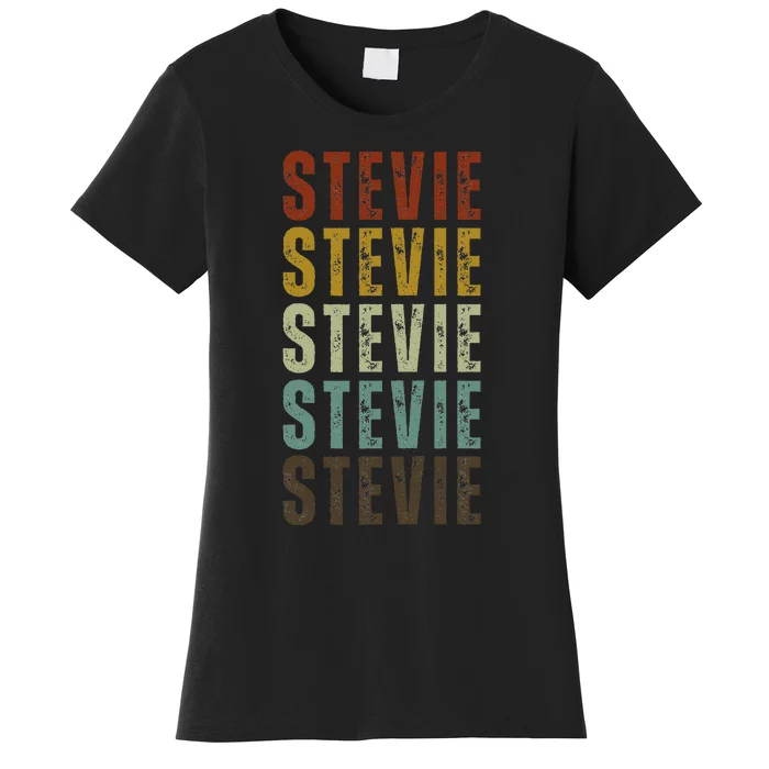 First Name Stevie Pattern Vintage Stevie Women's T-Shirt