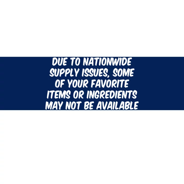 Funny Nationwide Supplies Issues Bumper Sticker